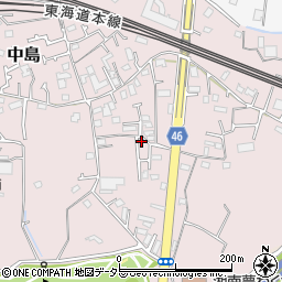 神奈川県茅ヶ崎市中島1187-5周辺の地図