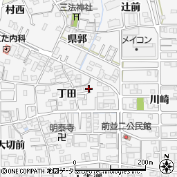 愛知県一宮市奥町東丁田周辺の地図