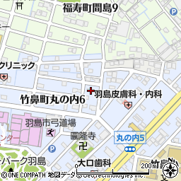 岐阜県羽島市竹鼻町丸の内6丁目124周辺の地図