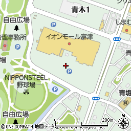 イオンモール富津平面駐車場周辺の地図