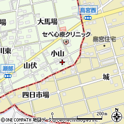 愛知県一宮市瀬部小山34周辺の地図