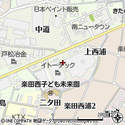 愛知県犬山市舟田周辺の地図