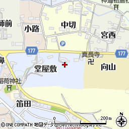 愛知県犬山市堂屋敷27周辺の地図