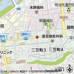 岐阜県多治見市錦町周辺の地図