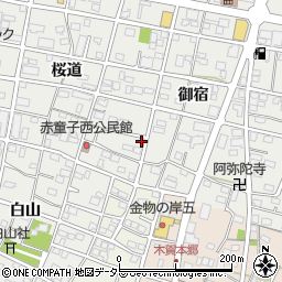 愛知県江南市赤童子町桜道218-1周辺の地図