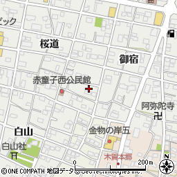 愛知県江南市赤童子町桜道218-6周辺の地図