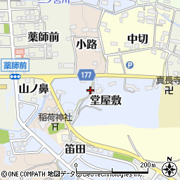 愛知県犬山市堂屋敷17周辺の地図