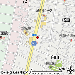 愛知県江南市赤童子町白山1周辺の地図