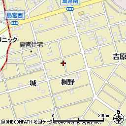 愛知県江南市島宮町桐野周辺の地図