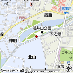 浅井山公園トイレ２周辺の地図