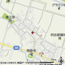 滋賀県高島市安曇川町川島周辺の地図