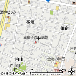 愛知県江南市赤童子町桜道211-3周辺の地図
