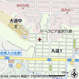 神奈川県横浜市金沢区大道1丁目79周辺の地図