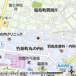 岐阜県羽島市竹鼻町丸の内6丁目周辺の地図