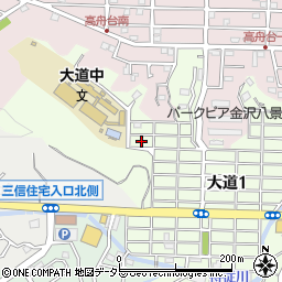 神奈川県横浜市金沢区大道1丁目84周辺の地図