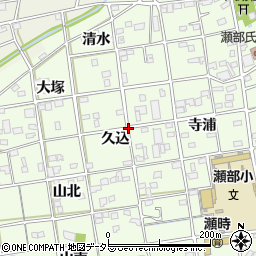 愛知県一宮市瀬部久込周辺の地図