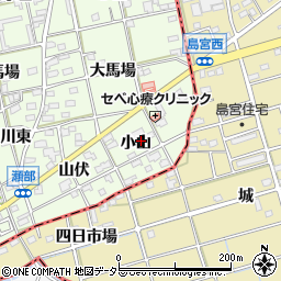 愛知県一宮市瀬部小山25周辺の地図