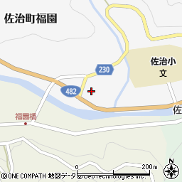 鳥取県鳥取市佐治町福園156周辺の地図