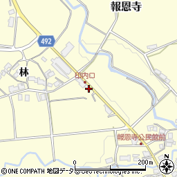 京都府福知山市報恩寺鳥縄手周辺の地図