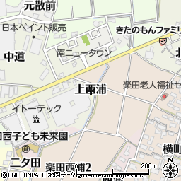 愛知県犬山市上西浦周辺の地図