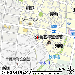 愛知県江南市尾崎町河原28周辺の地図