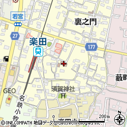 楽田児童センター周辺の地図