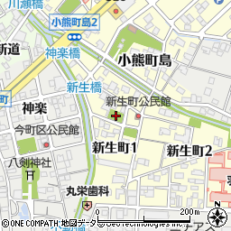 岐阜県羽島市新生町1丁目周辺の地図