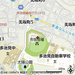 岐阜県多治見市美坂町周辺の地図
