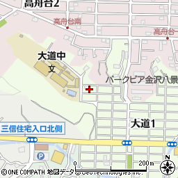 神奈川県横浜市金沢区大道1丁目83周辺の地図