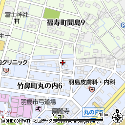 岐阜県羽島市竹鼻町丸の内6丁目80周辺の地図