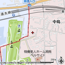 神奈川県茅ヶ崎市中島384-2周辺の地図