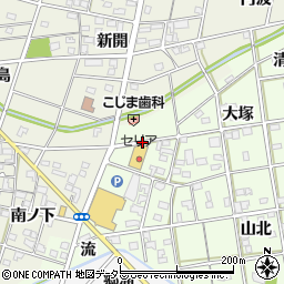 愛知県一宮市瀬部（西山）周辺の地図