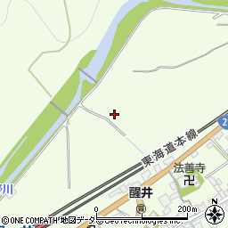 滋賀県米原市醒井周辺の地図