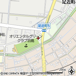 岐阜県羽島市小熊町（足近新田）周辺の地図