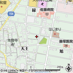 愛知県江南市上奈良町天王210周辺の地図