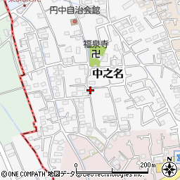 神奈川県足柄上郡開成町中之名周辺の地図
