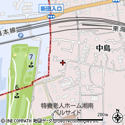 神奈川県茅ヶ崎市中島381-20周辺の地図