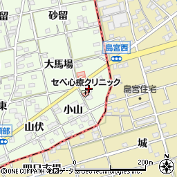 愛知県一宮市瀬部小山10周辺の地図