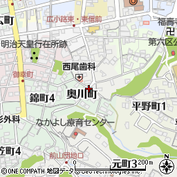 岐阜県多治見市奥川町周辺の地図