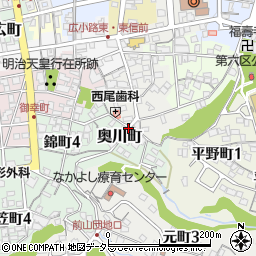 岐阜県多治見市奥川町周辺の地図