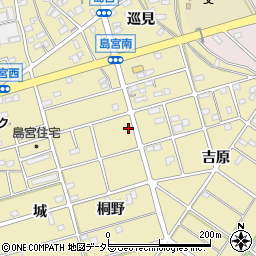 愛知県江南市島宮町周辺の地図