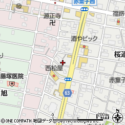 愛知県江南市赤童子町栄43周辺の地図