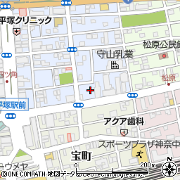 神奈川県平塚市宮の前9-37周辺の地図