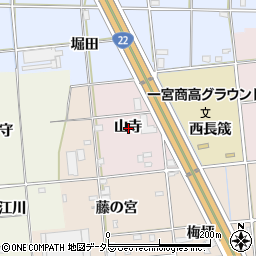 愛知県一宮市富塚山寺周辺の地図