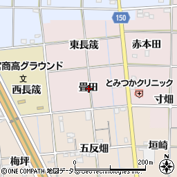 愛知県一宮市富塚畳田周辺の地図