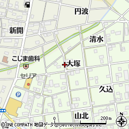 愛知県一宮市瀬部大塚周辺の地図