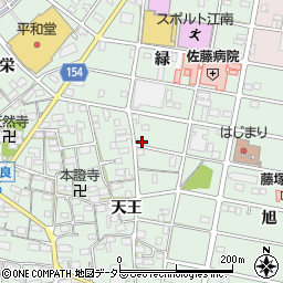 愛知県江南市上奈良町天王202周辺の地図