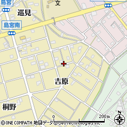 愛知県江南市島宮町吉原周辺の地図