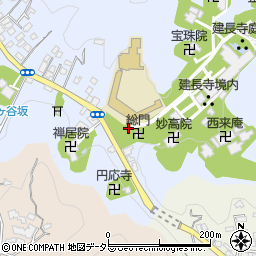 建長寺駐車場周辺の地図