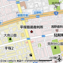 平塚簡易裁判所周辺の地図